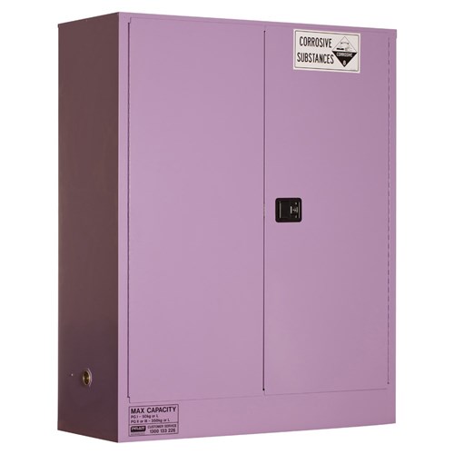 Corrosive Substance Storage Cabinet: Metal - 350L - 2 Doors - 3 Shelves